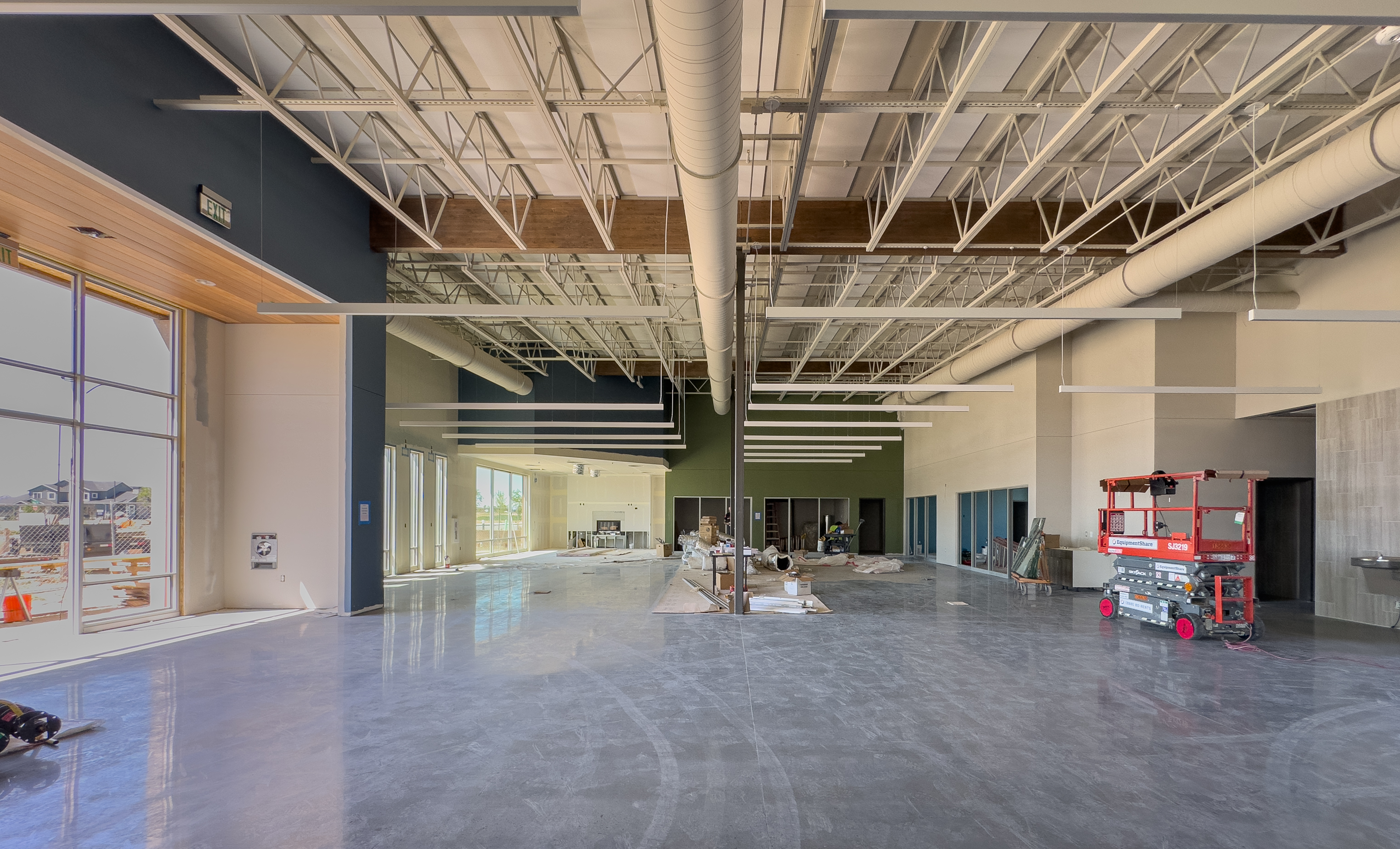 Interior of Pinnacle building construction