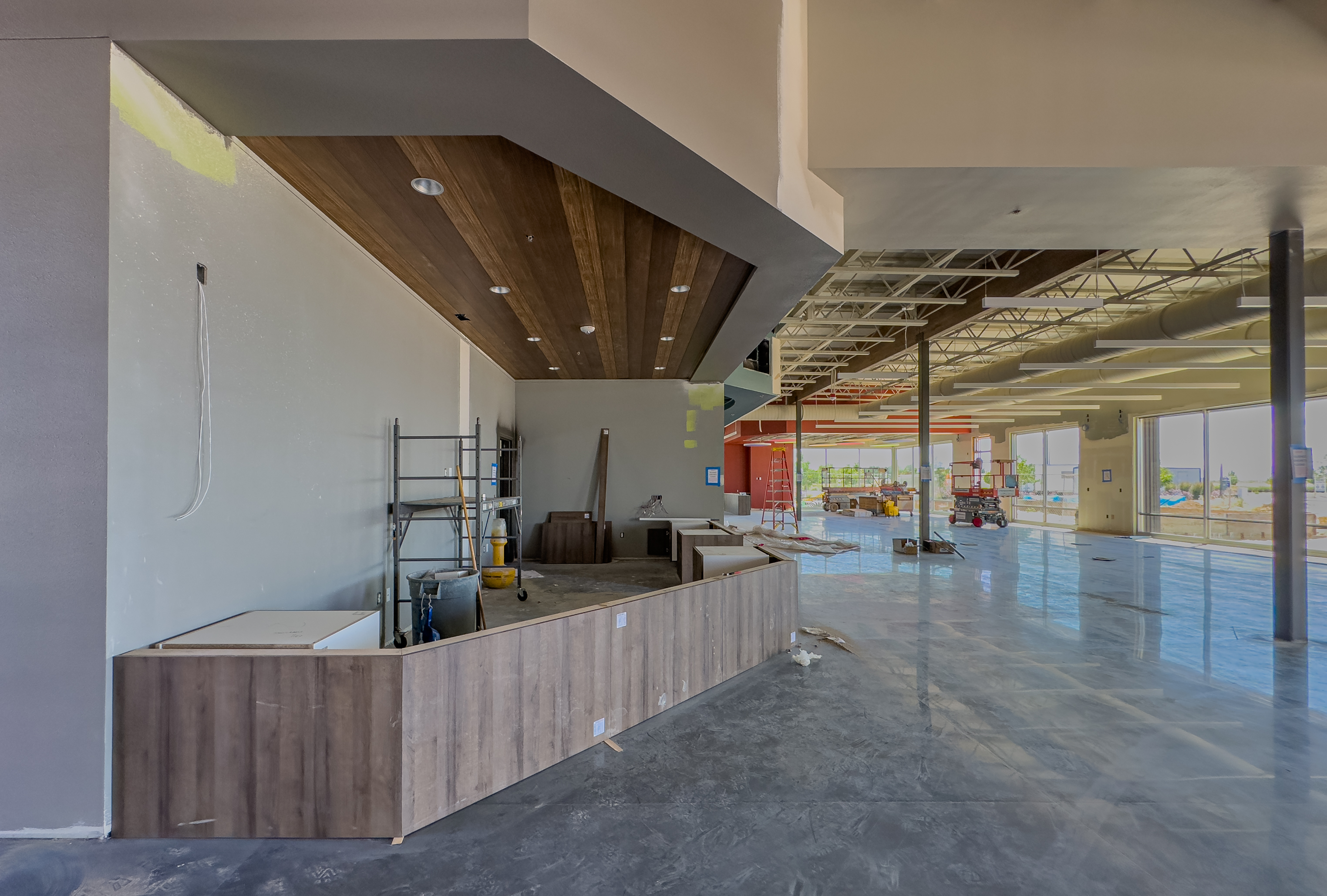 Interior of Pinnacle building construction