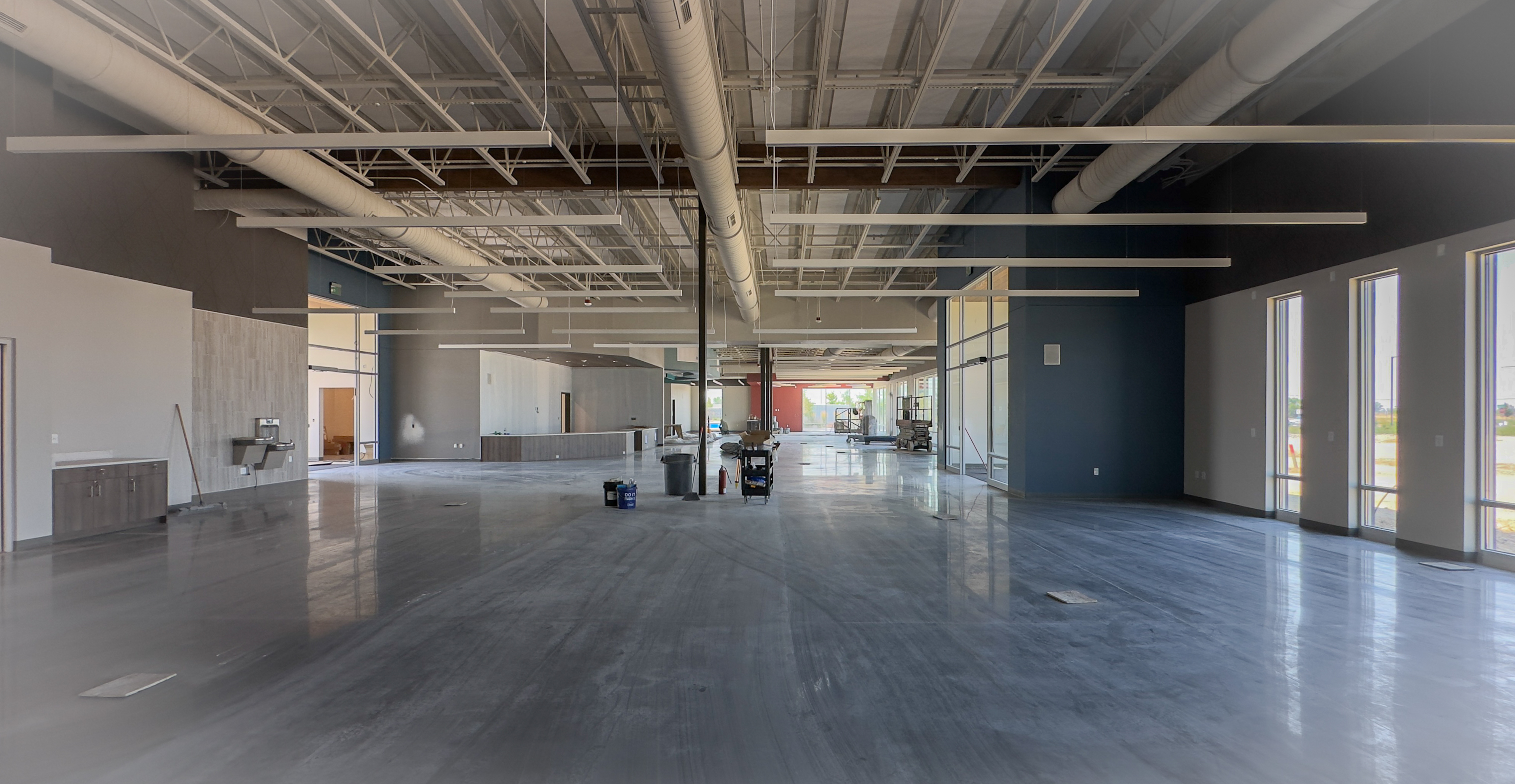 Interior view of Pinnacle building under construction