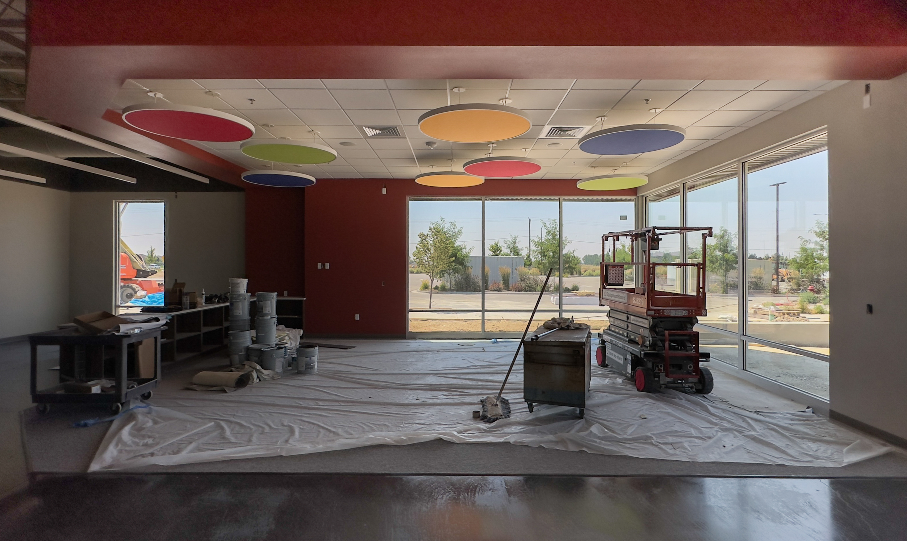 Interior view of Pinnacle building under construction