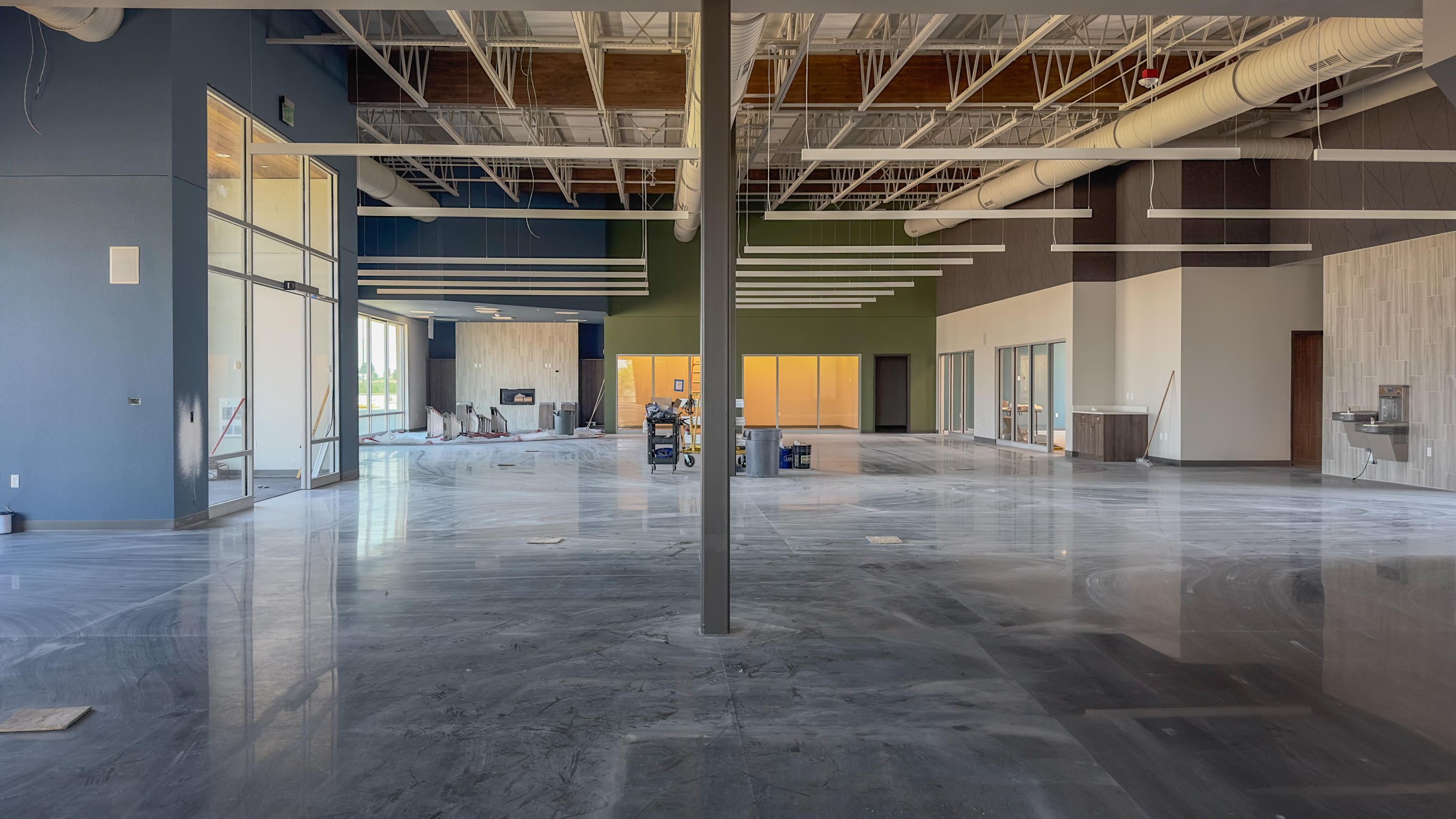 Interior view of Pinnacle building under construction