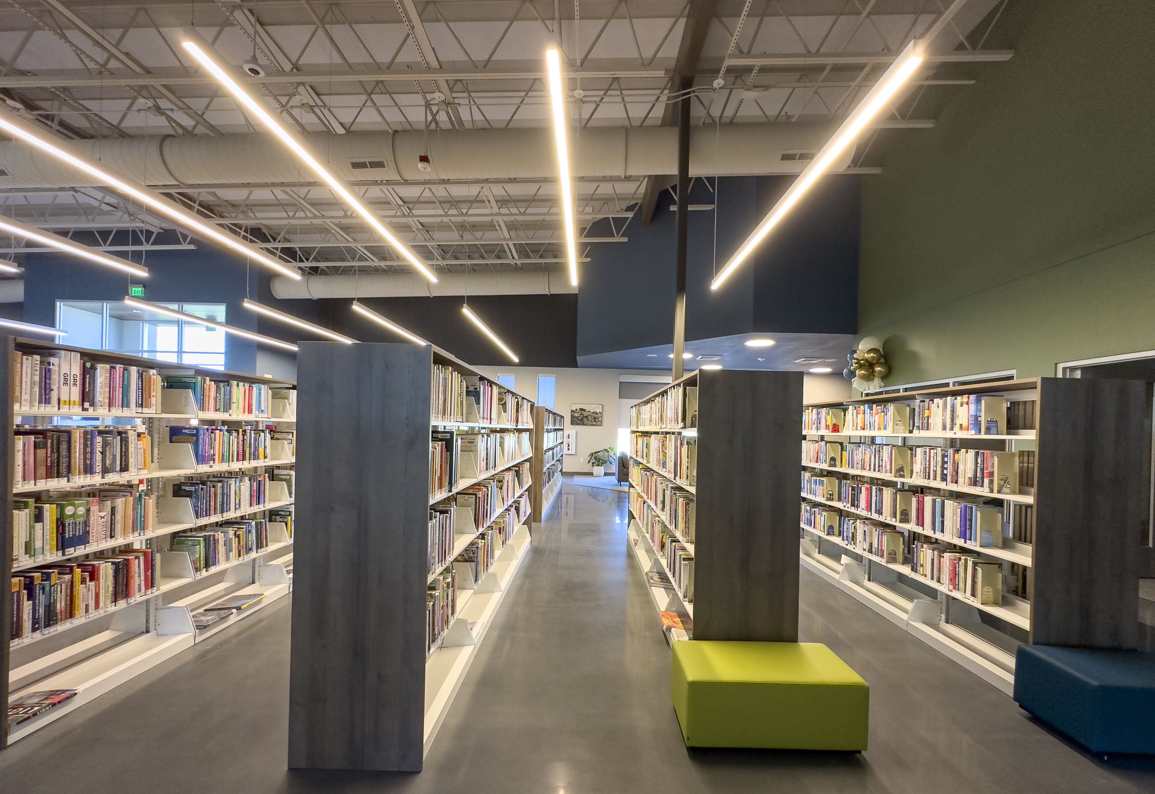 Pinnacle interior book stacks